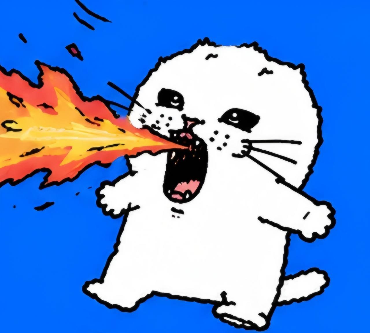Ngek breathing fire